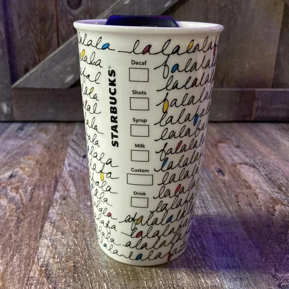 Starbucks | ‘ Fa la la la la’ 12oz Ceramic Tumbler - Picture 3 of 5